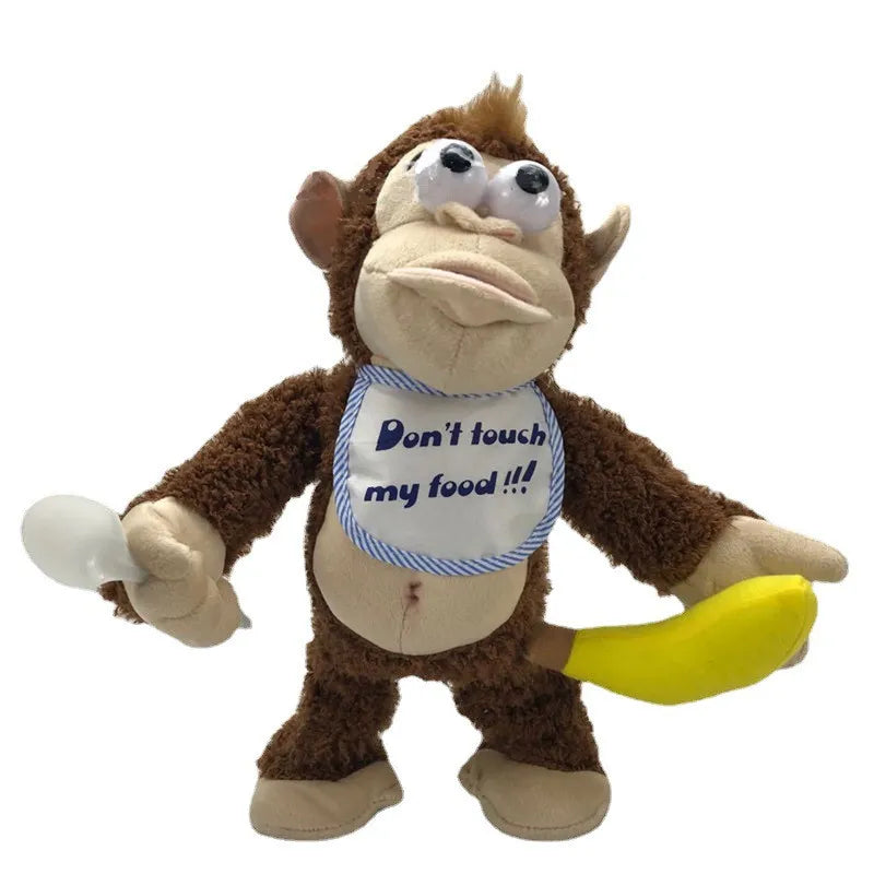 Naughty Electronic Cuddly Monkey - BananaGuard-Brown-State of Style