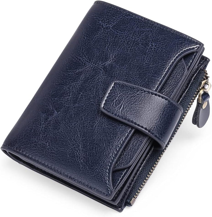 Compact Multi-Functional Leather Wallet – RFID Blocking