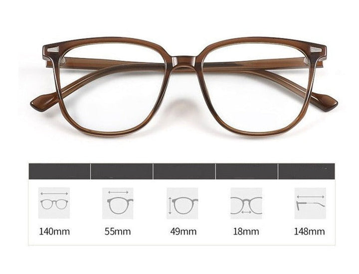 Nearsighted Dioptre Glasses with Blue Light Protection - FocusFrame-Olive Green-0 (Anti-Blue)-State of Style