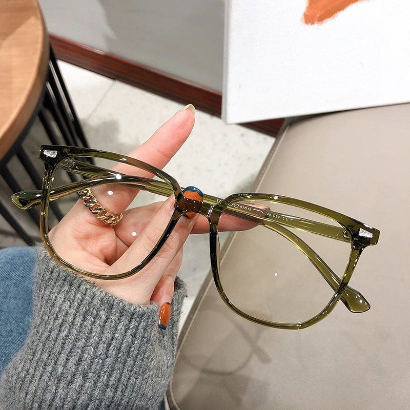 Nearsighted Dioptre Glasses with Blue Light Protection - FocusFrame-Olive Green-0 (Anti-Blue)-State of Style