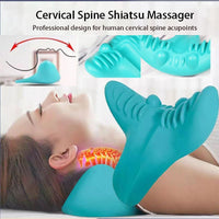 NECK AND SHOULDER STRETCHER - CERVICAL TRACTION MASSAGE CUSHION FOR SPINAL ALIGNMENT-Blue-State of Style