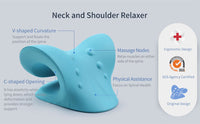 NECK AND SHOULDER STRETCHER - CERVICAL TRACTION MASSAGE CUSHION FOR SPINAL ALIGNMENT-Blue-State of Style