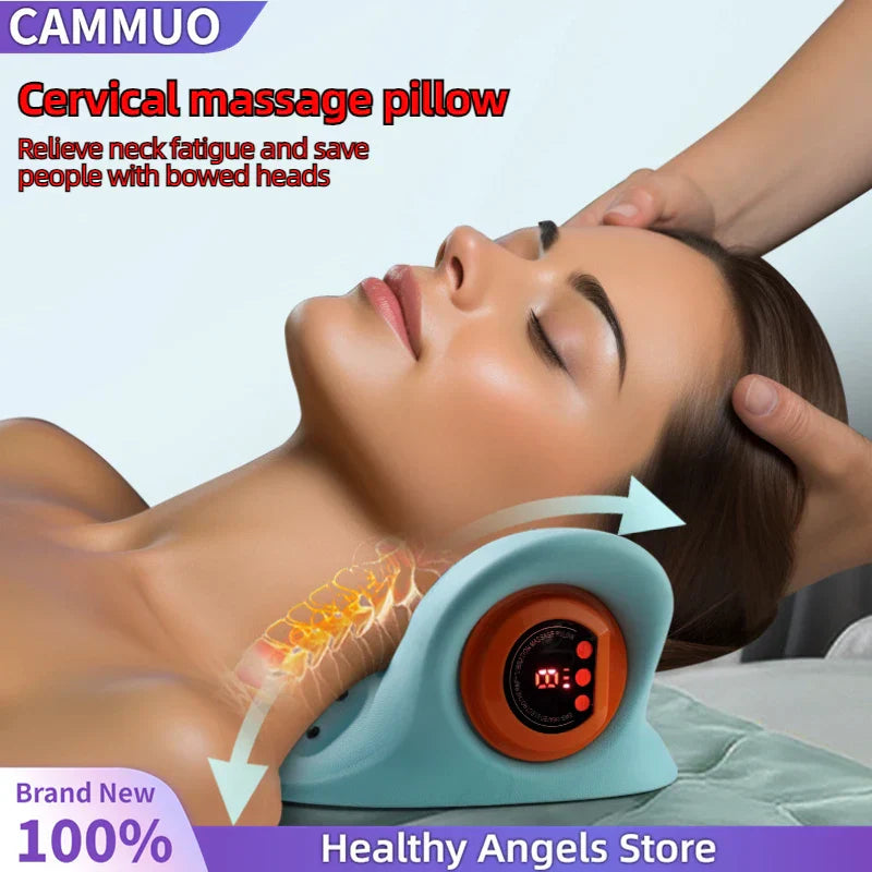 NECK AND SHOULDER STRETCHER - CERVICAL TRACTION MASSAGE CUSHION FOR SPINAL ALIGNMENT-Blue-State of Style