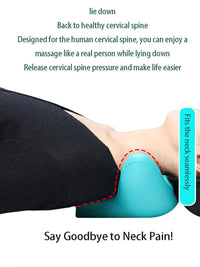 NECK AND SHOULDER STRETCHER - CERVICAL TRACTION MASSAGE CUSHION FOR SPINAL ALIGNMENT-Blue-State of Style