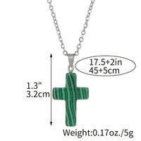 Necklace with Cross of Natural Gemstones - Seraphina-Amethyst-State of Style