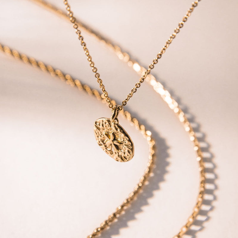 Necklace with Sand Dollar Pendant - Marisol-Silver-State of Style