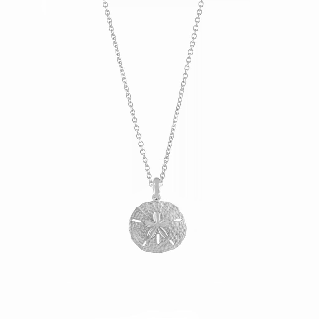 Necklace with Sand Dollar Pendant - Marisol-Silver-State of Style