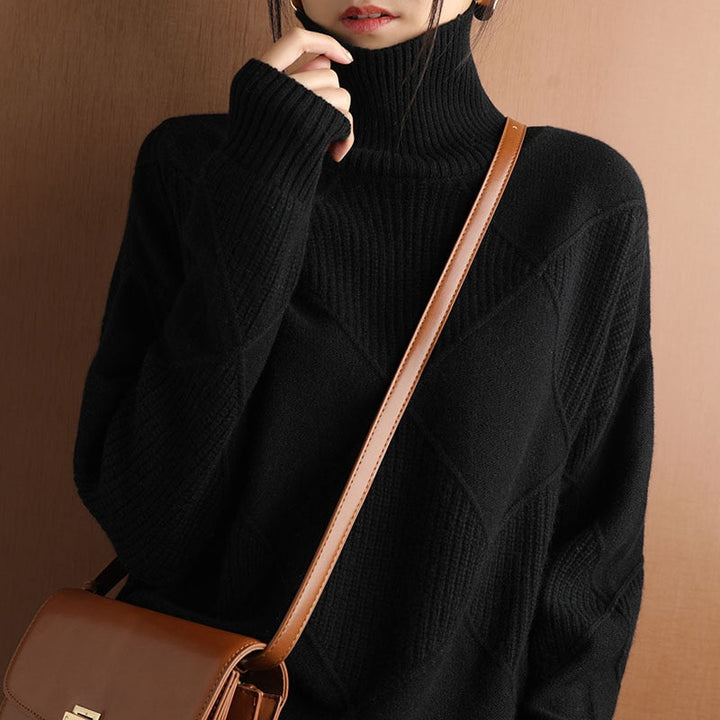 Neeltje's Sweater – Classic Turtleneck Sweater for Women-Black-S-State of Style