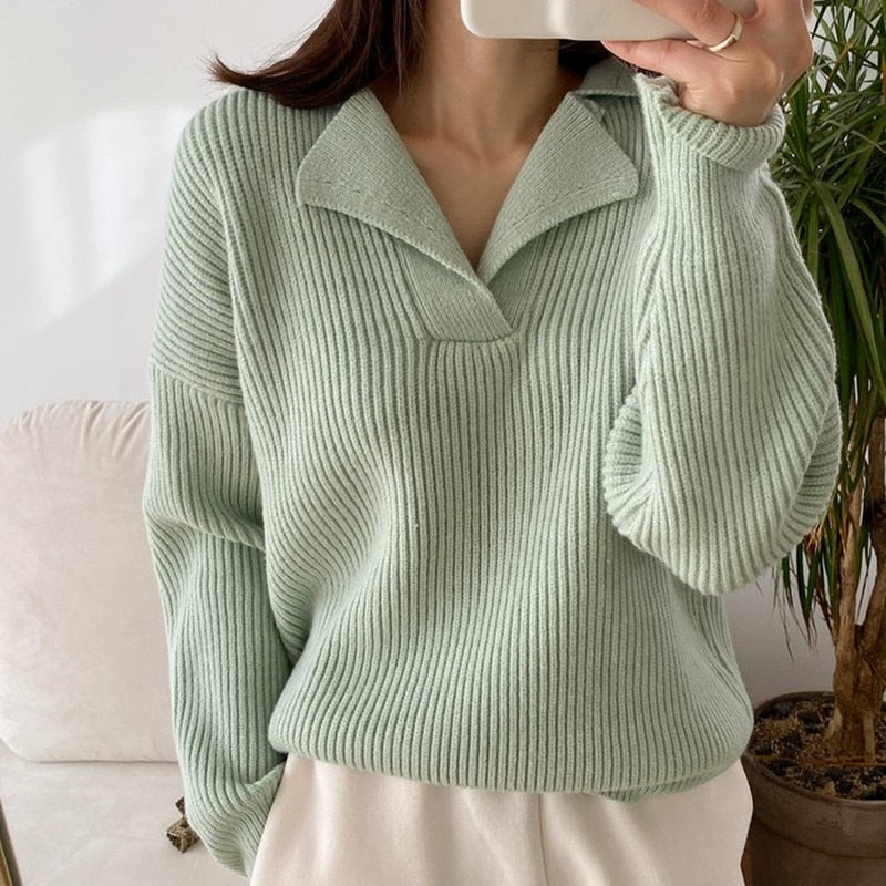 NeeltjesShirt | Women's Relaxed Fit Sweater-Green-One size fits all-State of Style
