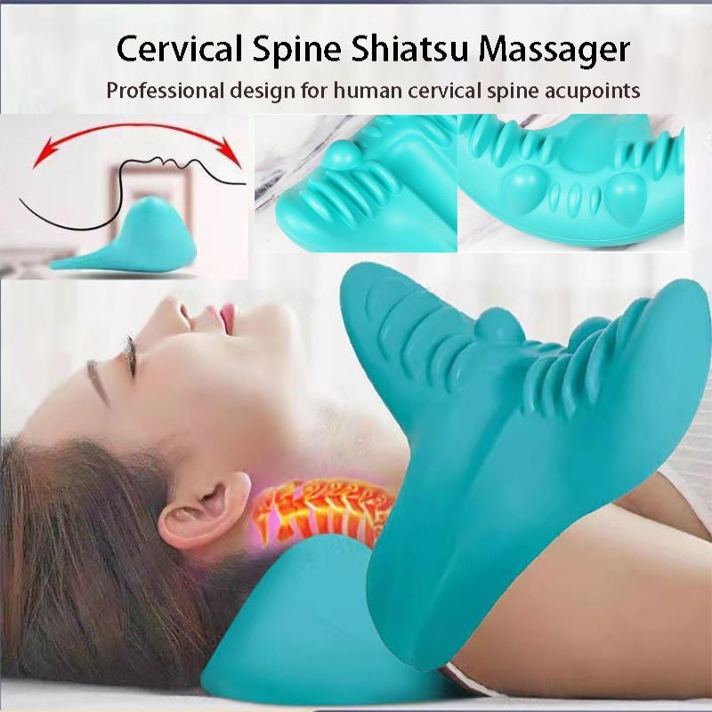 NEK EN SCHOUDER STRETCHER - CERVICALE TRACTIE MASSAGEKUSSEN VOOR WERVELUITLIJNING-Blauw-State of Style