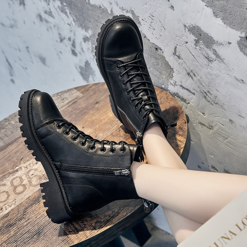 NelkeBoots – Stylish Zipped Boots for Women-Black-4.5-State of Style