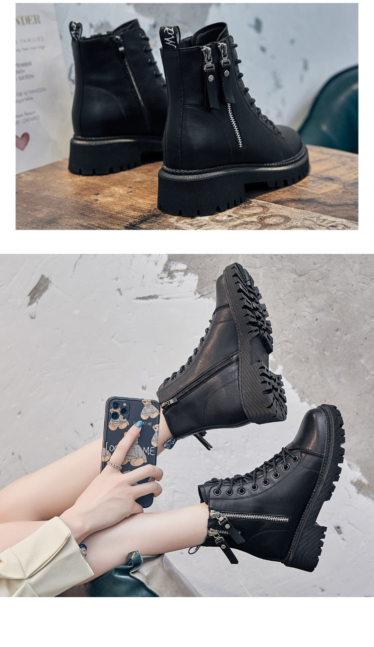 NelkeBoots – Stylish Zipped Boots for Women-Black-4.5-State of Style