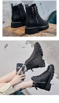 NelkeBoots – Stylish Zipped Boots for Women-Black-4.5-State of Style