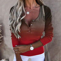 NellaShirt – Trendy Ombre Long Sleeve Sweater for Women-Red-XS-State of Style