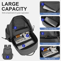 Lightweight Water-Resistant Laptop Backpack with Multi-Pockets – 15.6” TravelPro Series