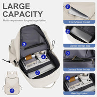Lightweight Water-Resistant Laptop Backpack with Multi-Pockets – 15.6” TravelPro Series