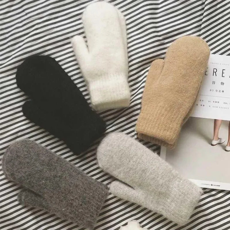 Nessa Plush Mittens | Warm & Stylish for Cold Winter Days-Blue-State of Style