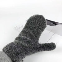 Nessa Plush Mittens | Warm & Stylish for Cold Winter Days-Blue-State of Style