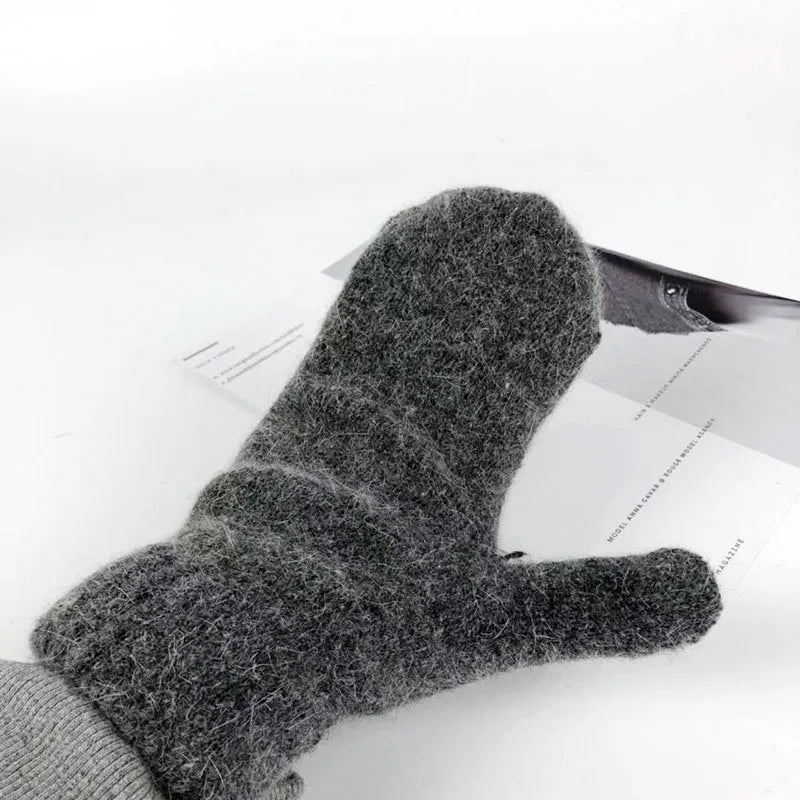 Nessa Plush Mittens | Warm & Stylish for Cold Winter Days-Blue-State of Style