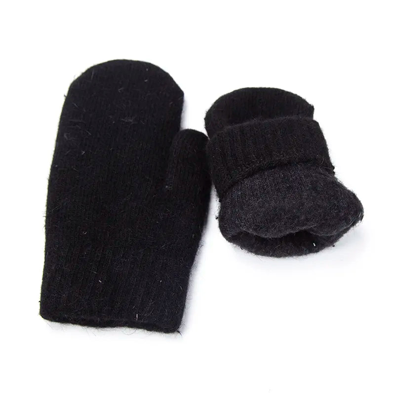 Nessa Plush Mittens | Warm & Stylish for Cold Winter Days-Blue-State of Style