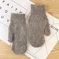 Nessa Plush Mittens | Warm & Stylish for Cold Winter Days-Dark Grey-State of Style