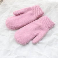 Nessa Plush Mittens | Warm & Stylish for Cold Winter Days-Pink-State of Style