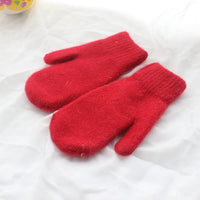 Nessa Plush Mittens | Warm & Stylish for Cold Winter Days-Red-State of Style