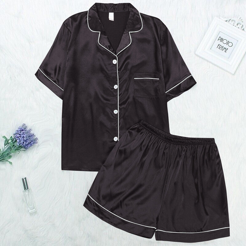 NessasPyjama – Luxurious Satin Pyjamas for Women-Marine-M-State of Style