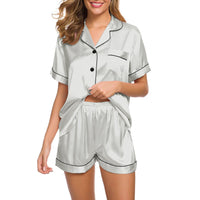 NessasPyjama – Luxurious Satin Pyjamas for Women-Silver-M-State of Style
