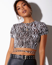 NiamhTop – Trendy Animal Print Crop Top for Women-Zebra-S-State of Style