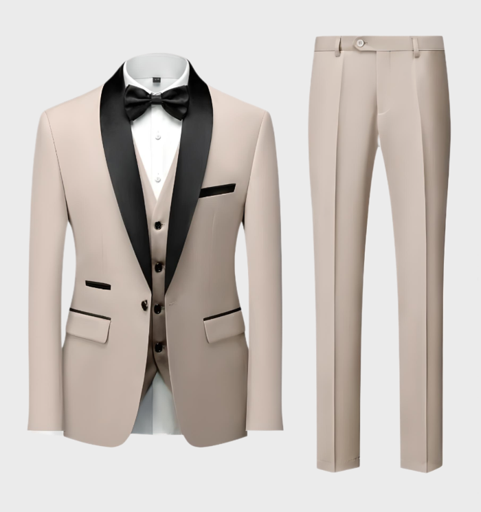 Nice 3-piece Men's Set - Adrian-Apricot-S-State of Style