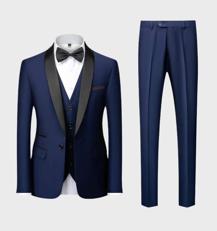 Nice 3-piece Men's Set - Adrian-Dark Blue-S-State of Style
