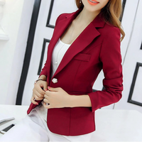 Nice Slim Ladies Blazer with Pockets - Sophia-Red-S-State of Style