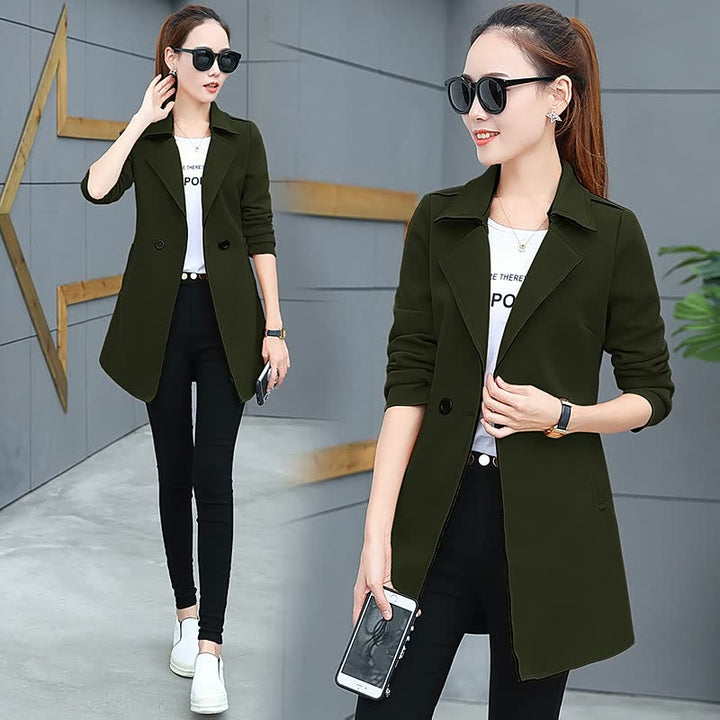 NiceBlazer – Elegant & Versatile Women's Blazer-Army Green-S-State of Style