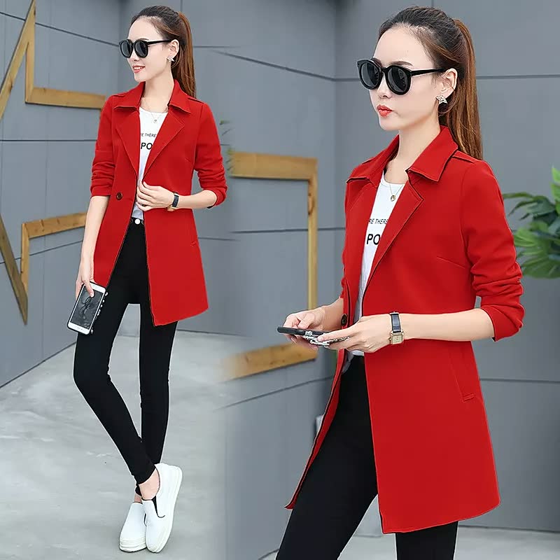 NiceBlazer – Elegant & Versatile Women's Blazer-Red-S-State of Style