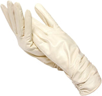 Nicole Leather Gloves | Classic & Stylish-Beige-S-State of Style