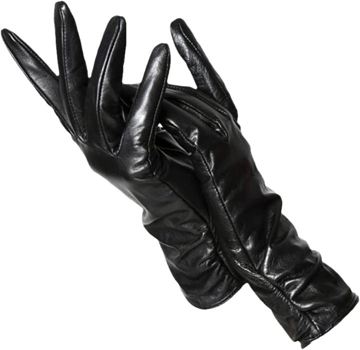 Nicole Leather Gloves | Classic & Stylish-Black-S-State of Style
