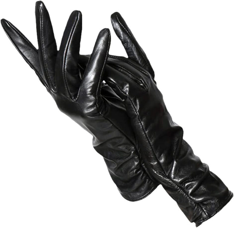 Nicole Leather Gloves | Classic & Stylish-Black-S-State of Style