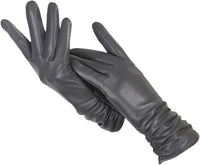 Nicole Leather Gloves | Classic & Stylish-Dark Grey-S-State of Style