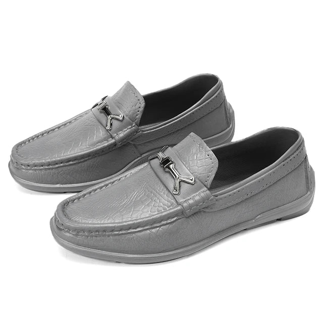 Niels - Orthopedische Klassieke Zwarte Loafers-Grijs-39-State of Style