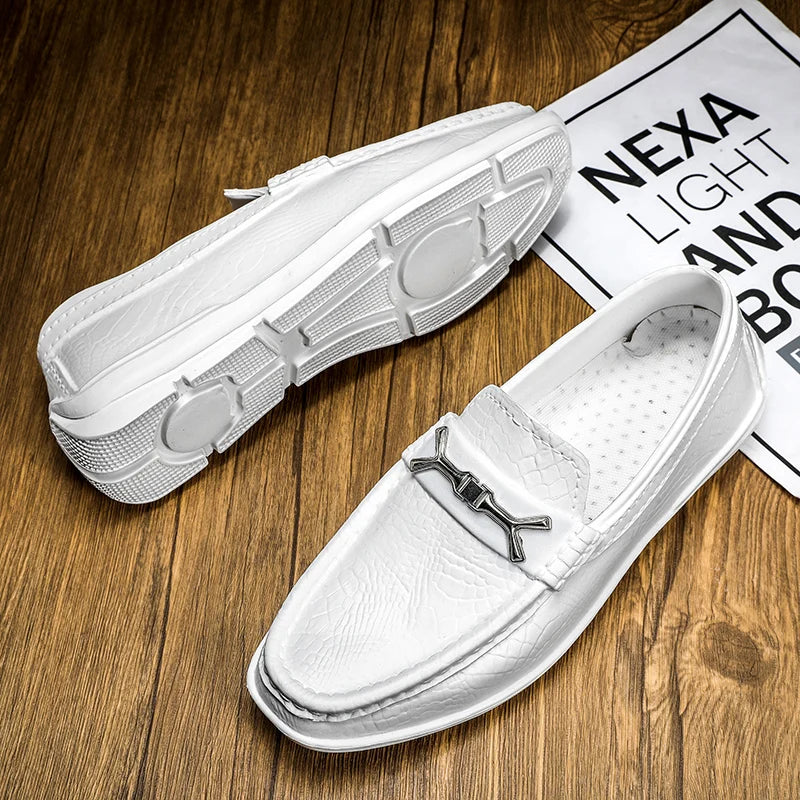 Niels - Orthopedische Klassieke Zwarte Loafers-Wit-39-State of Style