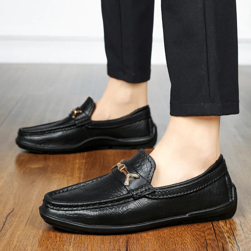Niels - Orthopedische Klassieke Zwarte Loafers-Zwart-39-State of Style