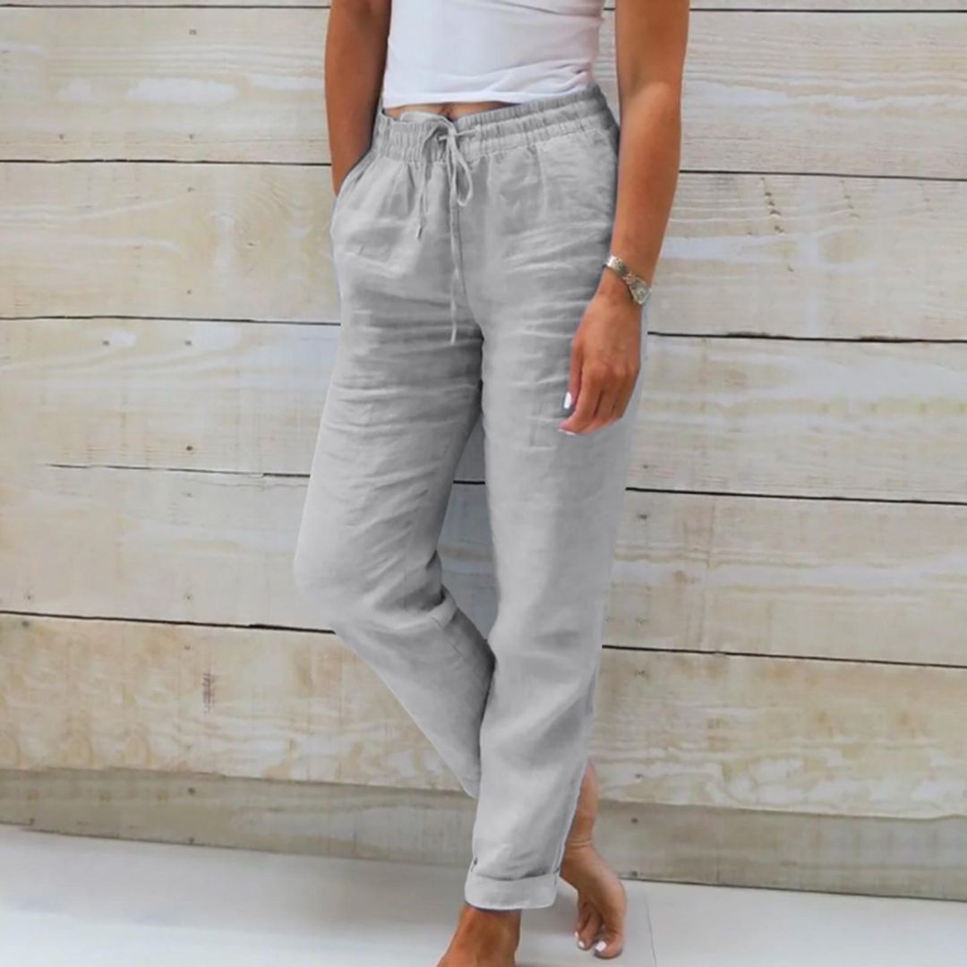 Nina Linen Pants | Stylish & Breathable-Grey-S-State of Style