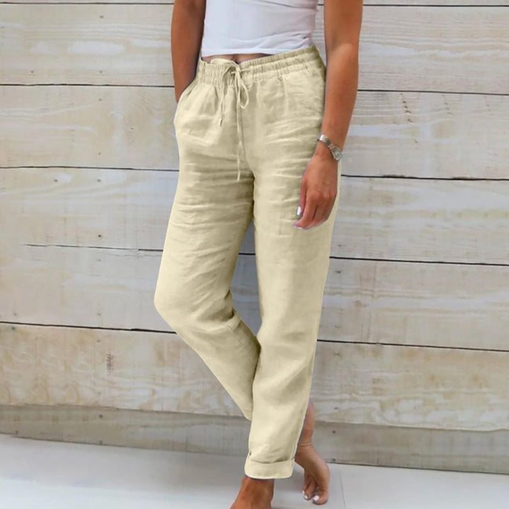Nina Linen Pants | Stylish & Breathable-Khaki-S-State of Style