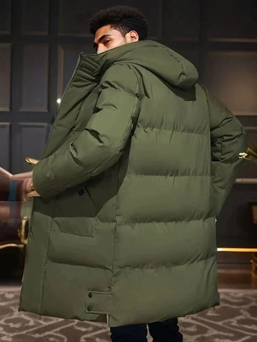 Noah | Long Puffer Coat with Extra Padding-Black-XS-State of Style