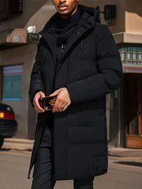 Noah | Long Puffer Coat with Extra Padding-Black-XS-State of Style