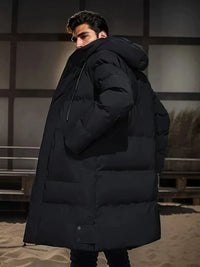 Noah | Long Puffer Coat with Extra Padding-Black-XS-State of Style