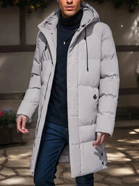 Noah | Long Puffer Coat with Extra Padding-Grey-XS-State of Style