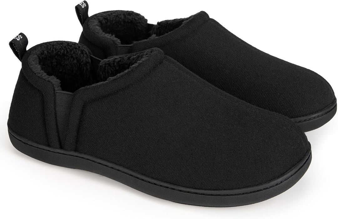 Noah Warm Winter Slippers for Men-Black-6-7-State of Style