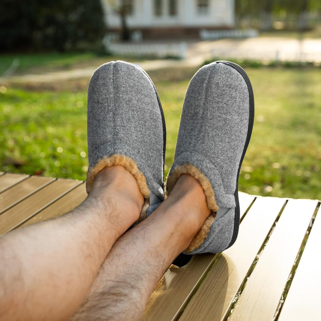 Noah Warm Winter Slippers for Men-Brown-6-7-State of Style